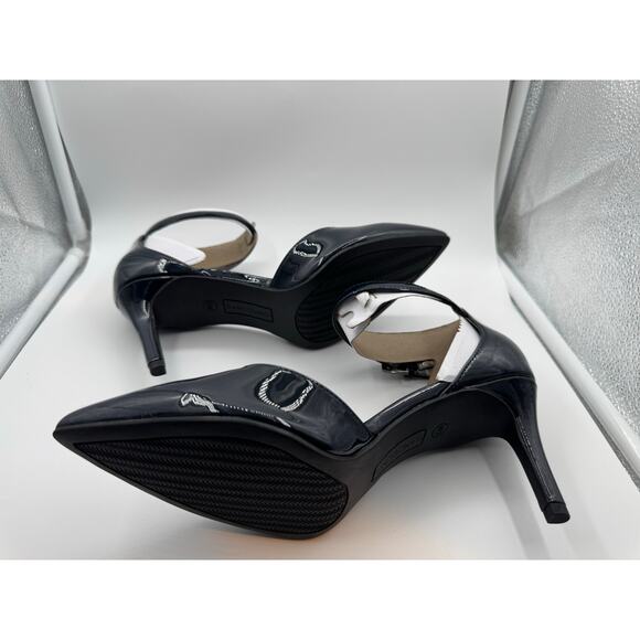 Bandolino Women's Ginata D'Orsay Pointed Toe Pumps NavyBLU Patent SIZE 8.5 M NEW - Picture 5 of 7